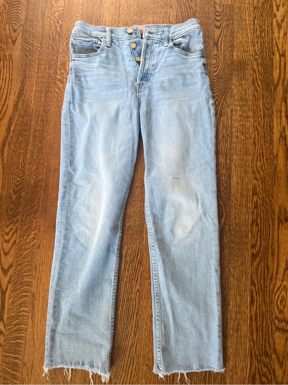 MOTHER Light Blue Straight-Leg Jeans